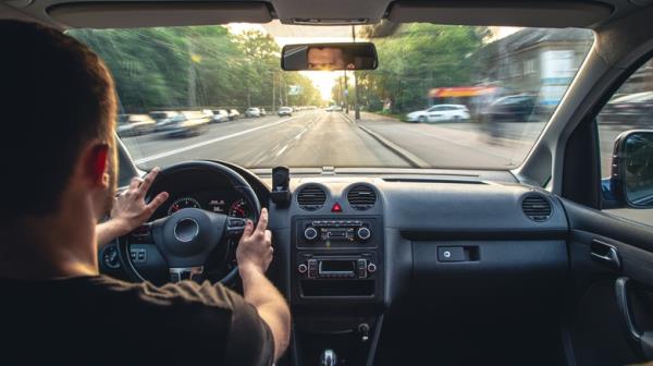 Person in a car.