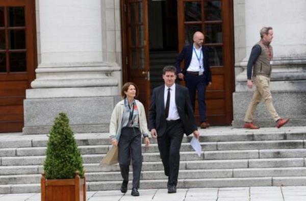 Green Party leader Eamon Ryan before talking to the media at Government Buildings to announce that his stepping down as party leader. Picture: Sasko Lazarov/© RollingNews.ie