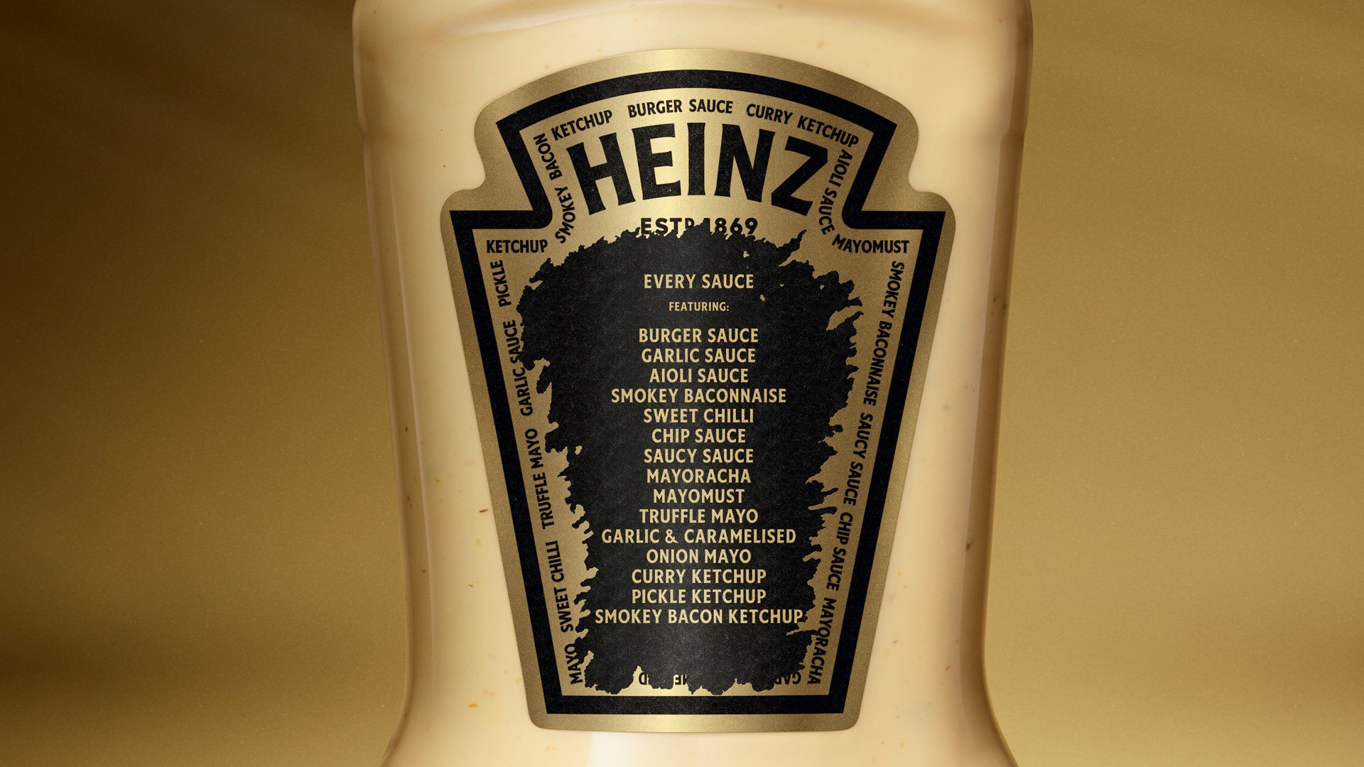 The sauces are labelled on the back in gold, no less (Picture: Heinz)